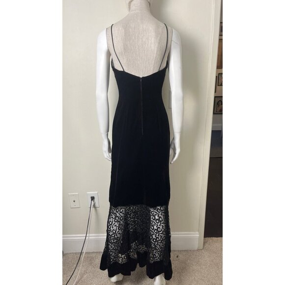 VINTAGE JESSICA MCCLINTOCK VELVET AND LACE STEVIE NICKS DRESS 6 - Picture 4 of 9